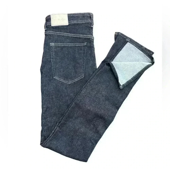 Everlane Way High Rise Skinny Split Hem Jeans Size 29 Organic Cotton Dark Wash - Picture 1 of 10